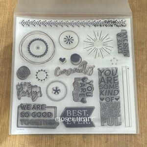 Clear Sentiment Stamp Set - Gray/Clear by Close to My Heart